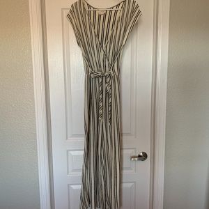 Black and Cream colored Jumpsuit